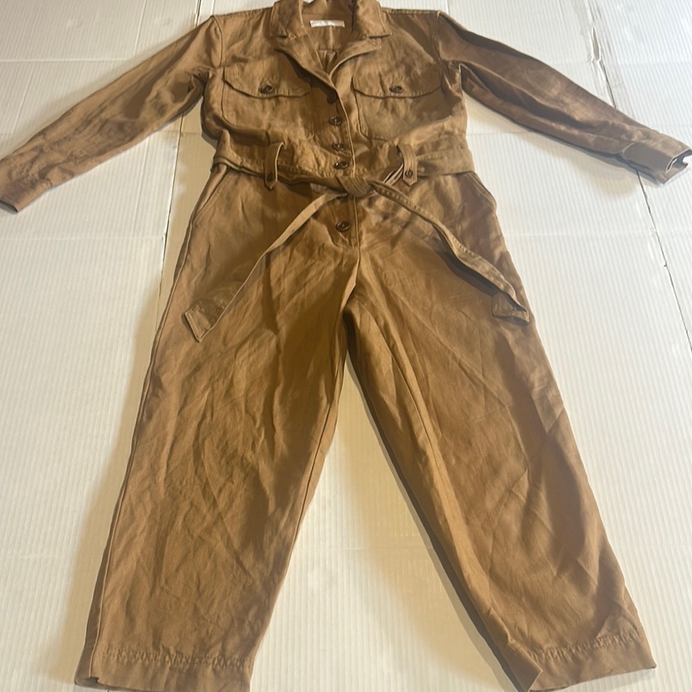 Banana Republic Stylish fatigue khaki Jumpsuit belt & pockets Y2K utility style